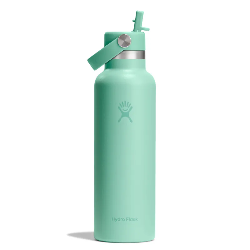 Hydro Flask 21 OZ (621ml) Std Mouth Flex Straw Cap Mermaid green