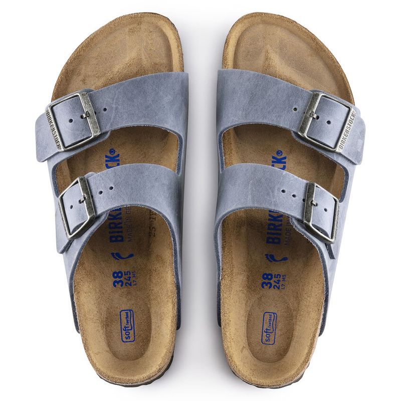Birkenstock Arizona SFB LEOI Oiled Leather DustyBlue smal