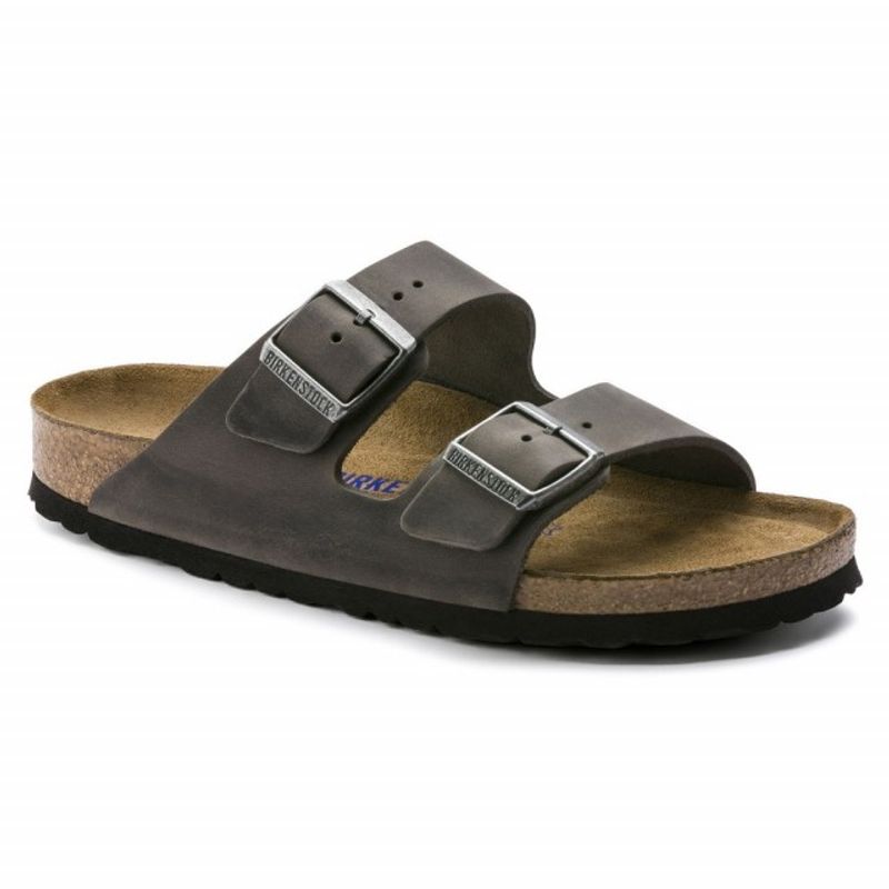 Birkenstock Arizona SFB Iron skinn smal myk