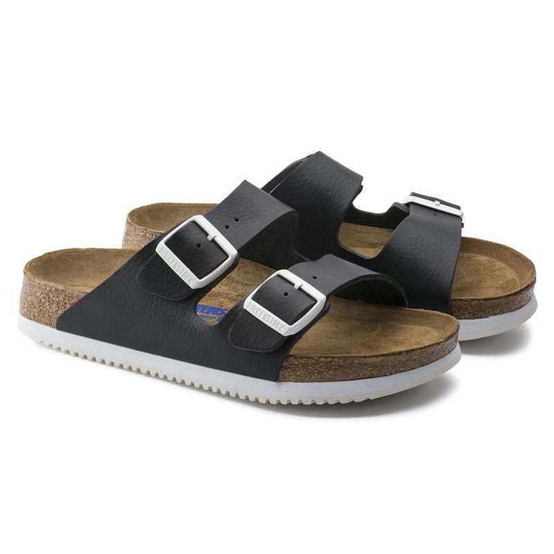 Birkenstock Arizona SL SFB svart skinn smal Myk