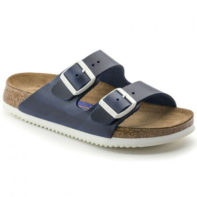 Birkenstock Arizona SL SFB blå skinn smal Myk