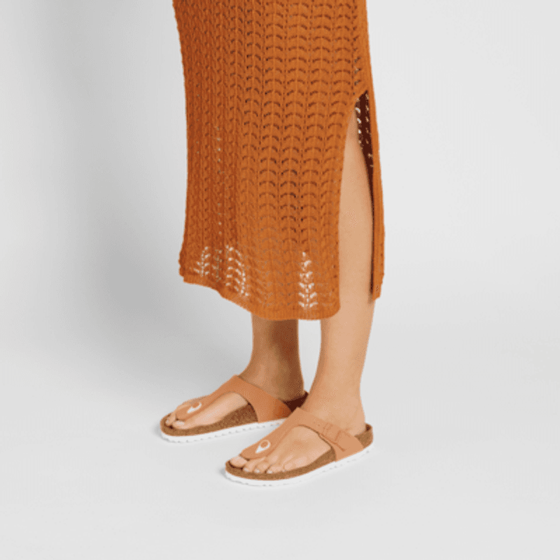 Birkenstock Gizeh Papaya canvas vegan normal