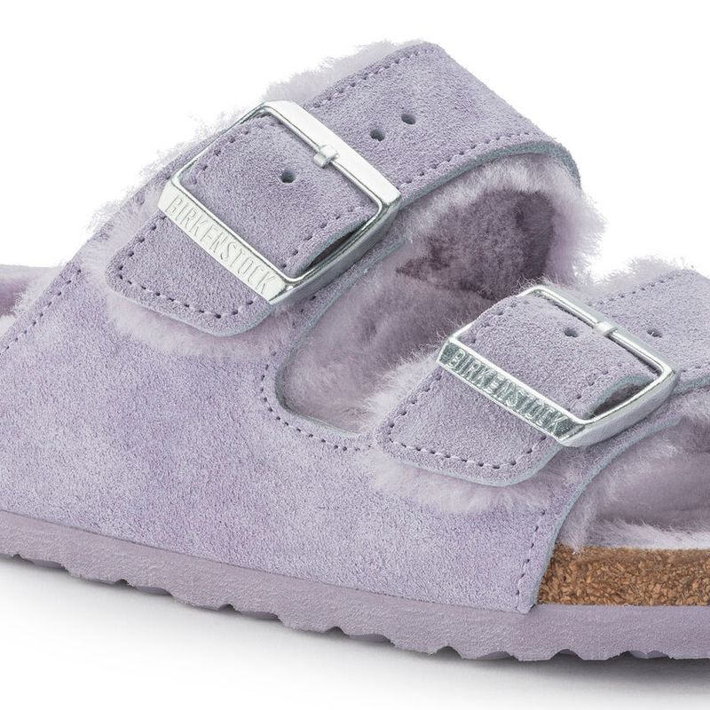 Birkenstock Arizona Shearling purple fog semsket skinn/lammeull 