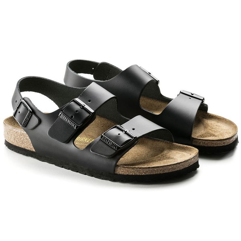 Birkenstock Milano Glatt skinn svart normal