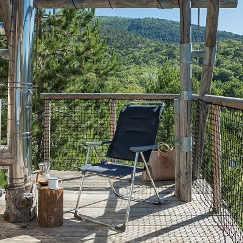 Lafuma Campingstol Alu Highback AC stol m pute Koksgrå