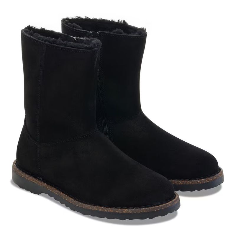 Birkenstock Uppsala Zip semsket skinn svart normal