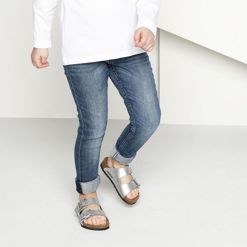 Birkenstock Arizona Silver Birko-flor