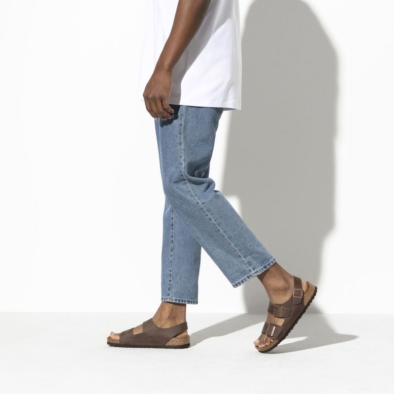 Birkenstock Milano Habana oljet skinn smal