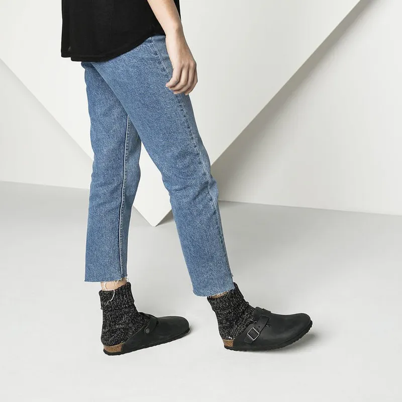 Birkenstock Boston Svart oljet skinn normal