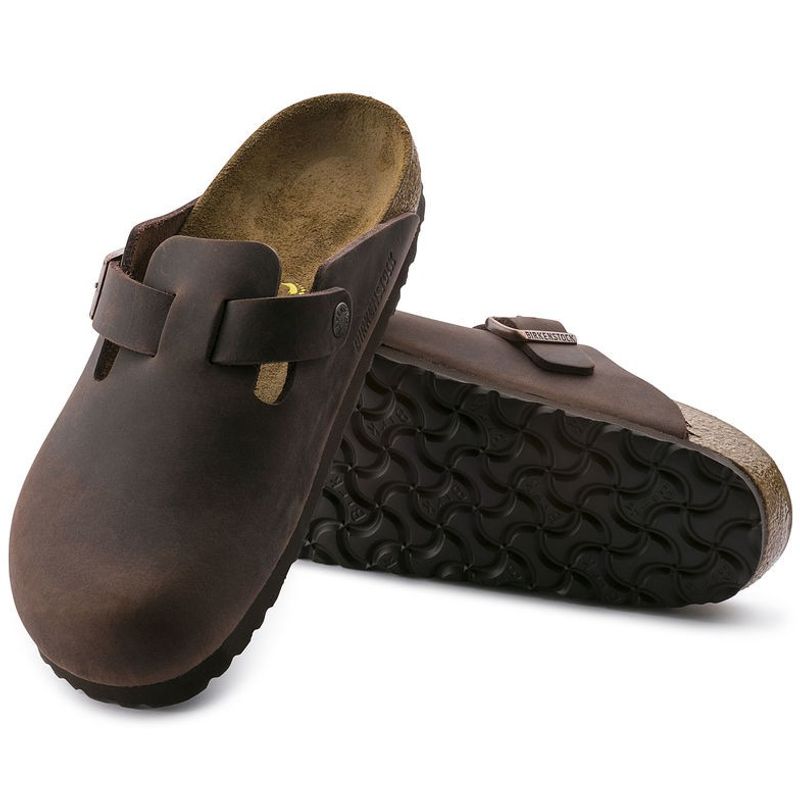 Birkenstock Boston Habana oljet skinn smal