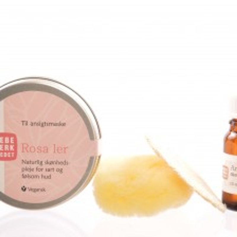 SV Gavepose: Hold maske med rosa leire