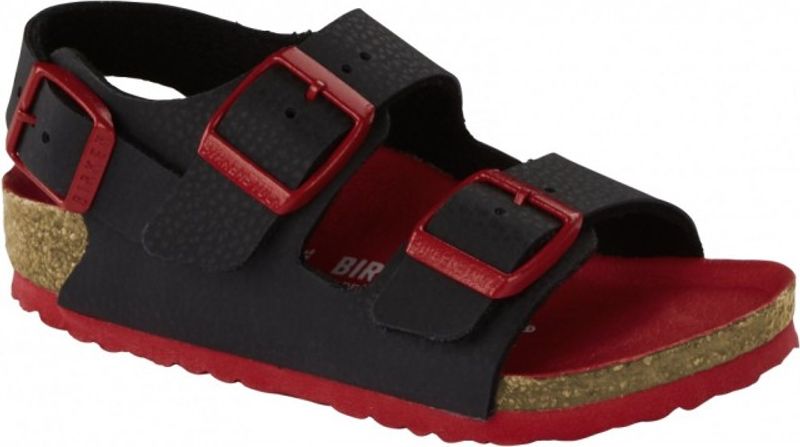 Birkenstock Milano Desert soil svart/rød
