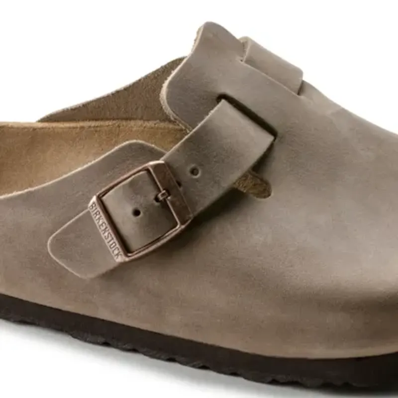 Birkenstock Boston Tabacco oljet skinn smal