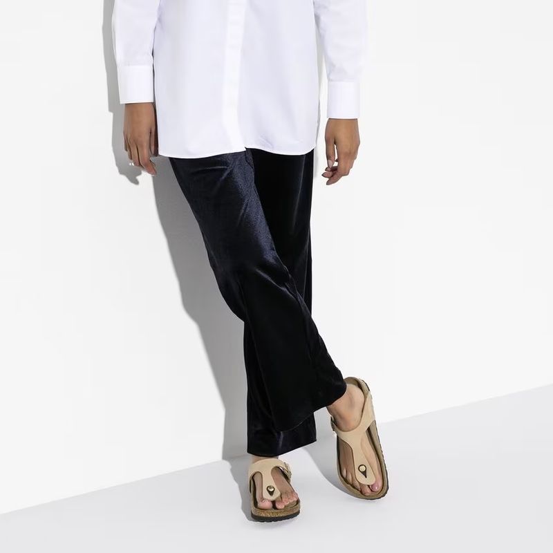 Birkenstock Gizeh SFB Sandcastle skinn normal myk