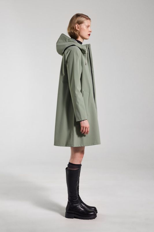 Stutterheim Mosebacke lightweight zip regnjakke dame matt comet