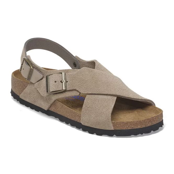 Hovedbilde Birkenstock Tulum SFB Taupe semsket nubuck skinn ...