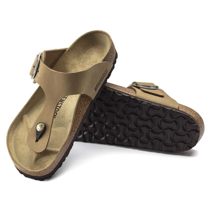 Birkenstock Gizeh Big Buckle Mud green skinn normal