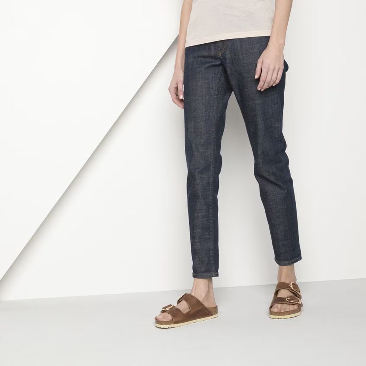 Birkenstock Arizona Big buckle cognac skinn smal