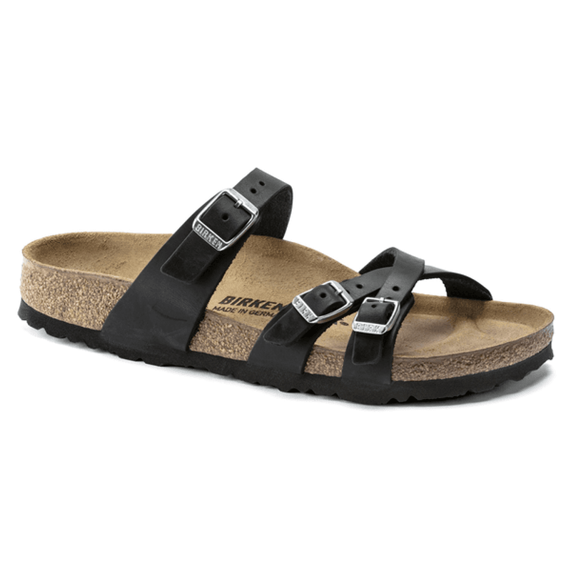 Birkenstock Franca naturlig oljet skinn svart normal