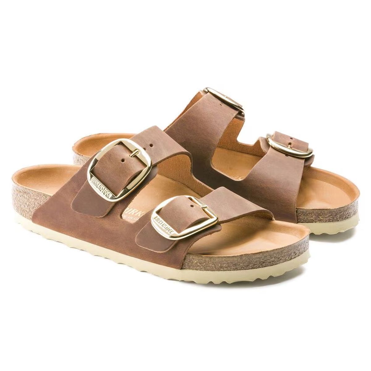 Birkenstock Arizona Big buckle cognac skinn smal