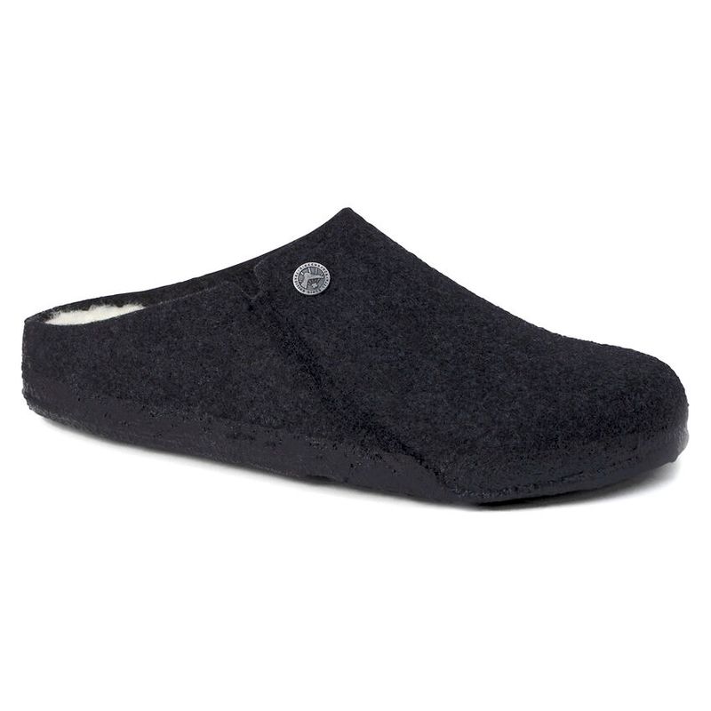 Birkenstock Zermatt Shearling mørkegrå ull smal