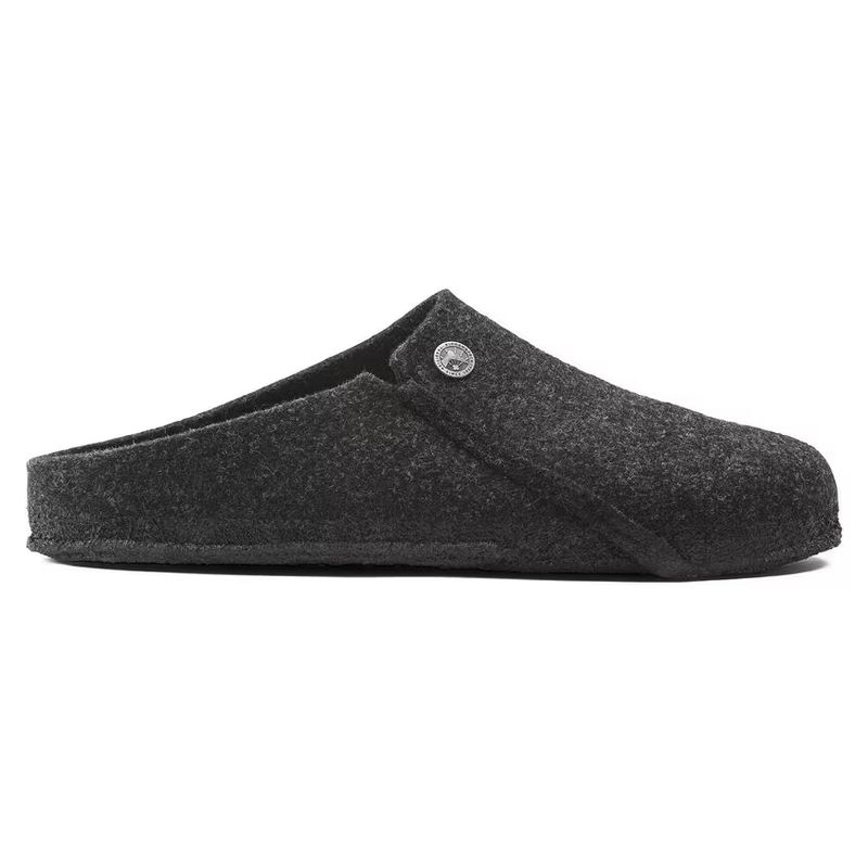Birkenstock Zermatt Anthracite tøffel ullfleece smal