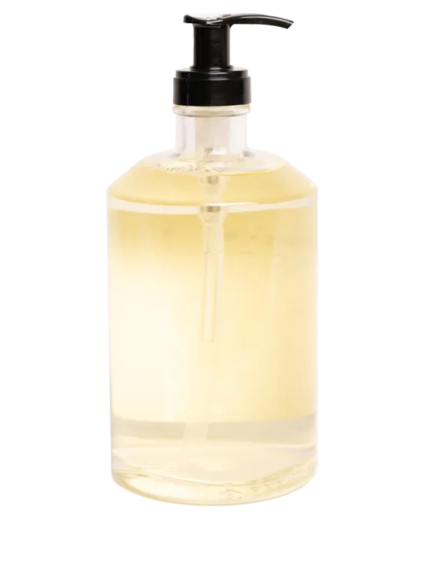 HETKINEN Hand wash wabi-sabi, yellow, clear glass bottle, 500ml