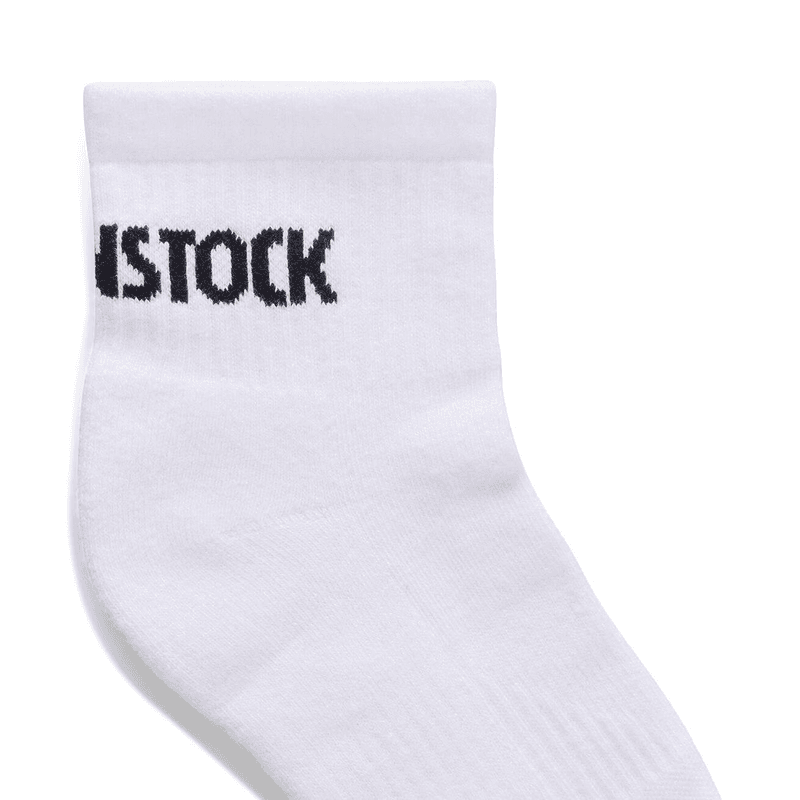 Birkenstock cotton crew ankel sokker bomull hvit unisex