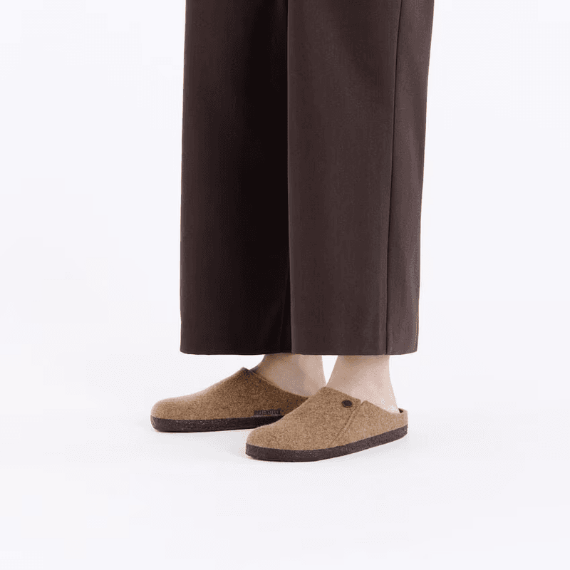 Birkenstock Zermatt Toffe Melange tøffel ullfleece smal
