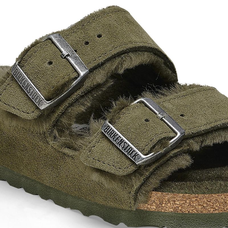Birkenstock Arizona Shearling Thyme semsket skinn/lammeull 