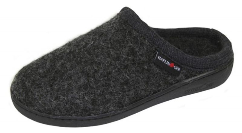 Haflinger Mohair Orginal unisex ulltøfler svart