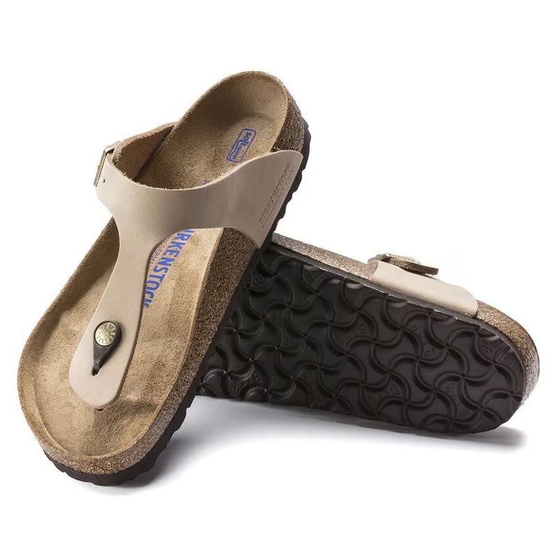 Birkenstock Gizeh SFB Sandcastle skinn normal myk