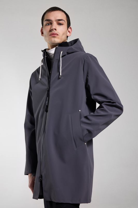 Stutterheim Stockholm lightweight zip matte metal unisex
