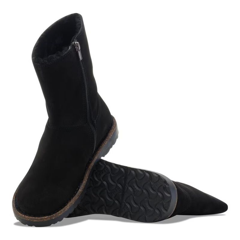 Birkenstock Uppsala Zip semsket skinn svart normal