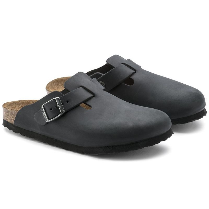 Birkenstock Boston Svart oljet skinn normal