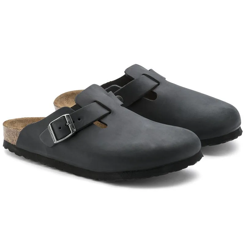Birkenstock Boston Svart oljet skinn normal