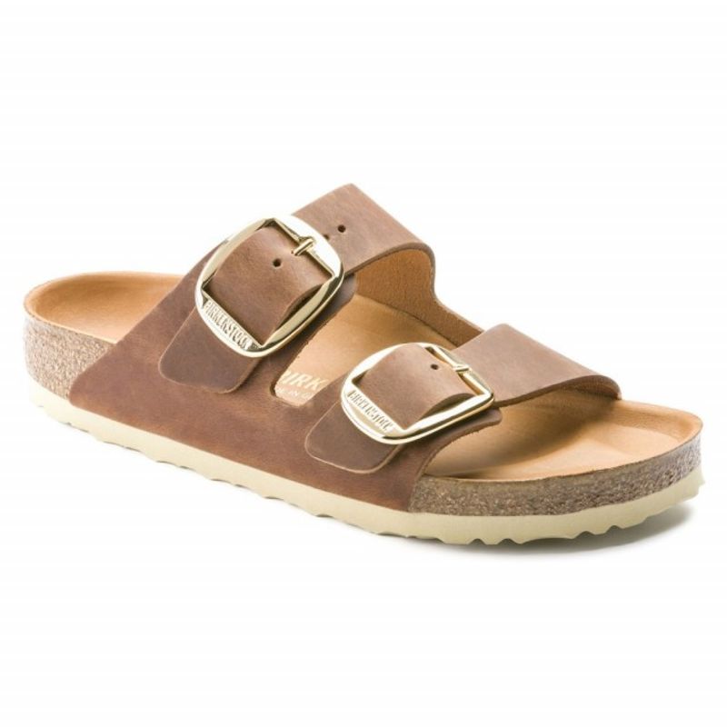 Birkenstock Arizona Big buckle cognac skinn smal