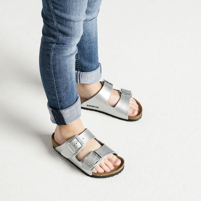 Birkenstock Arizona Silver Birko-flor
