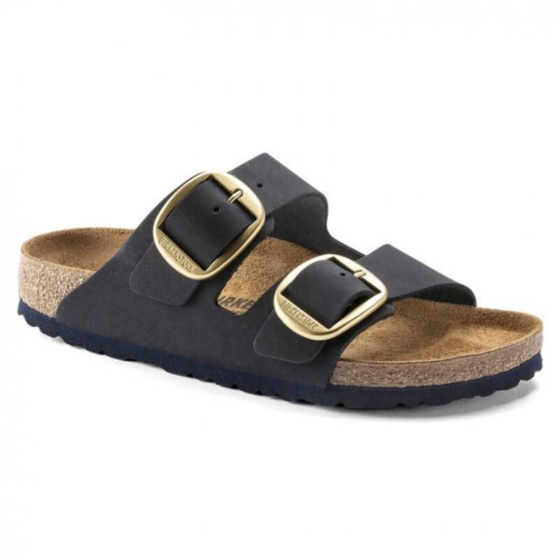 Birkenstock Arizona Big buckle blå skinn smal