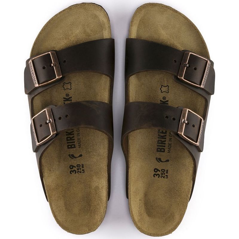 Birkenstock Arizona Habana oljet skinn smal