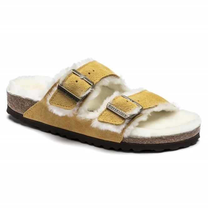 Hovedbilde Birkenstock Arizona Shearling ochre semsket ...
