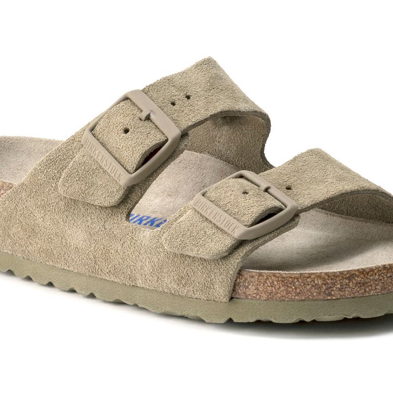 Birkenstock Arizona SFB Faded Khaki semsket skinn normal myk