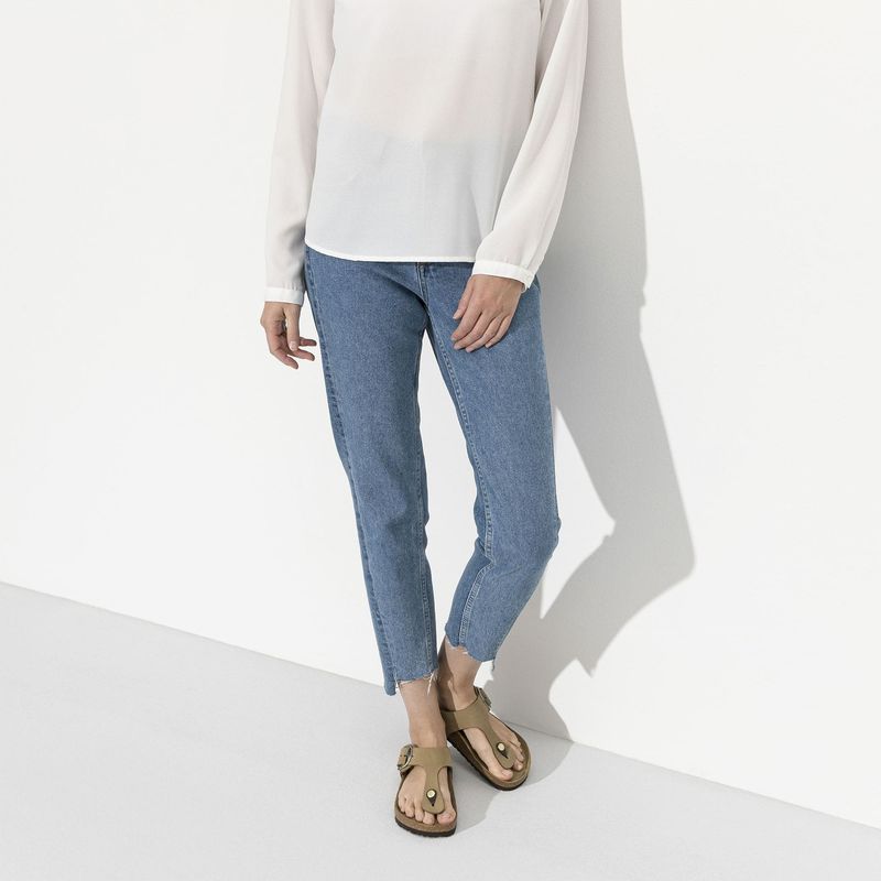 Birkenstock Gizeh Big Buckle Mud green skinn normal