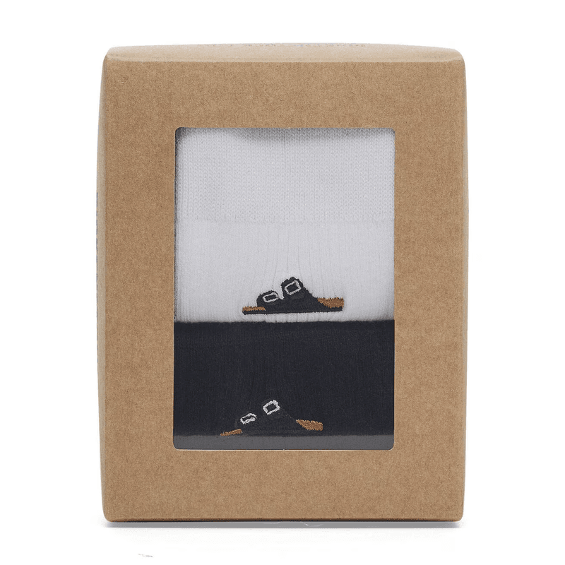 Birkenstock sokker sett 2 par bomull svart/hvit - unisex