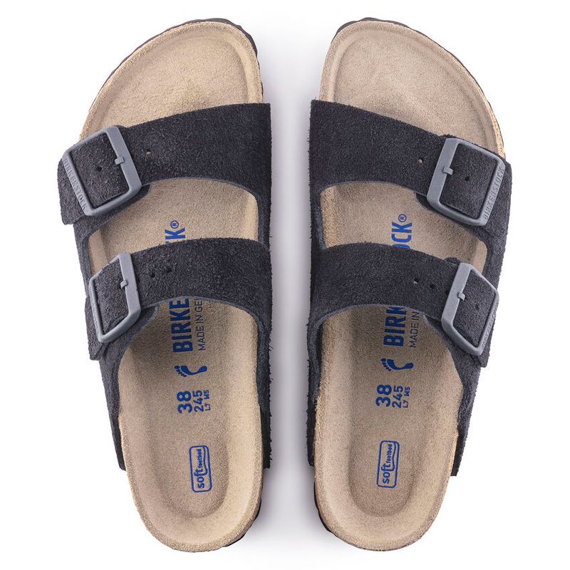 Birkenstock Arizona SFB midnight blå semsket skinn smal myk
