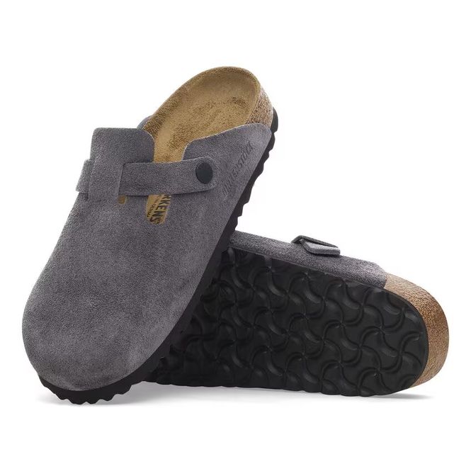 Hovedbilde Birkenstock Boston velvet grey semsket skinn ...