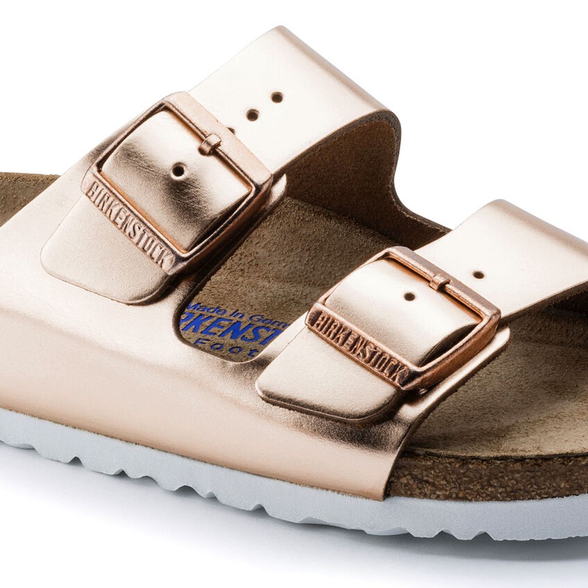 Birkenstock Arizona SFB Copper Met skinn myk - smal