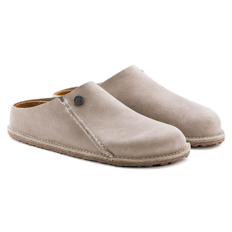 Birkenstock Zermatt Premium semsket skinn stone grå normal