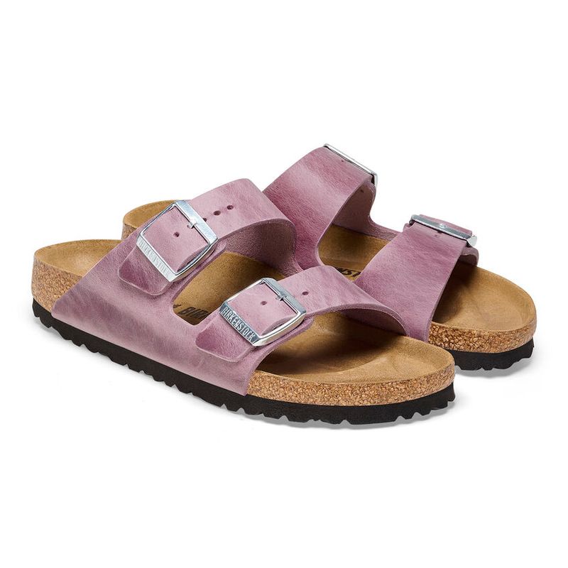 Birkenstock Arizona Lavendel oljet skinn smal