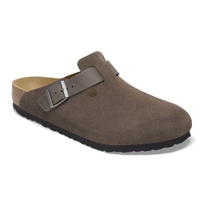 Hovedbilde Birkenstock Boston concrete gray -brun semsket ...